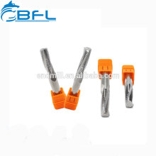 Carbon Cnc Customized Thread Tapping Machine Aluminum Cutter Bits Spiral Fluted Taps 45 Helix End Mill